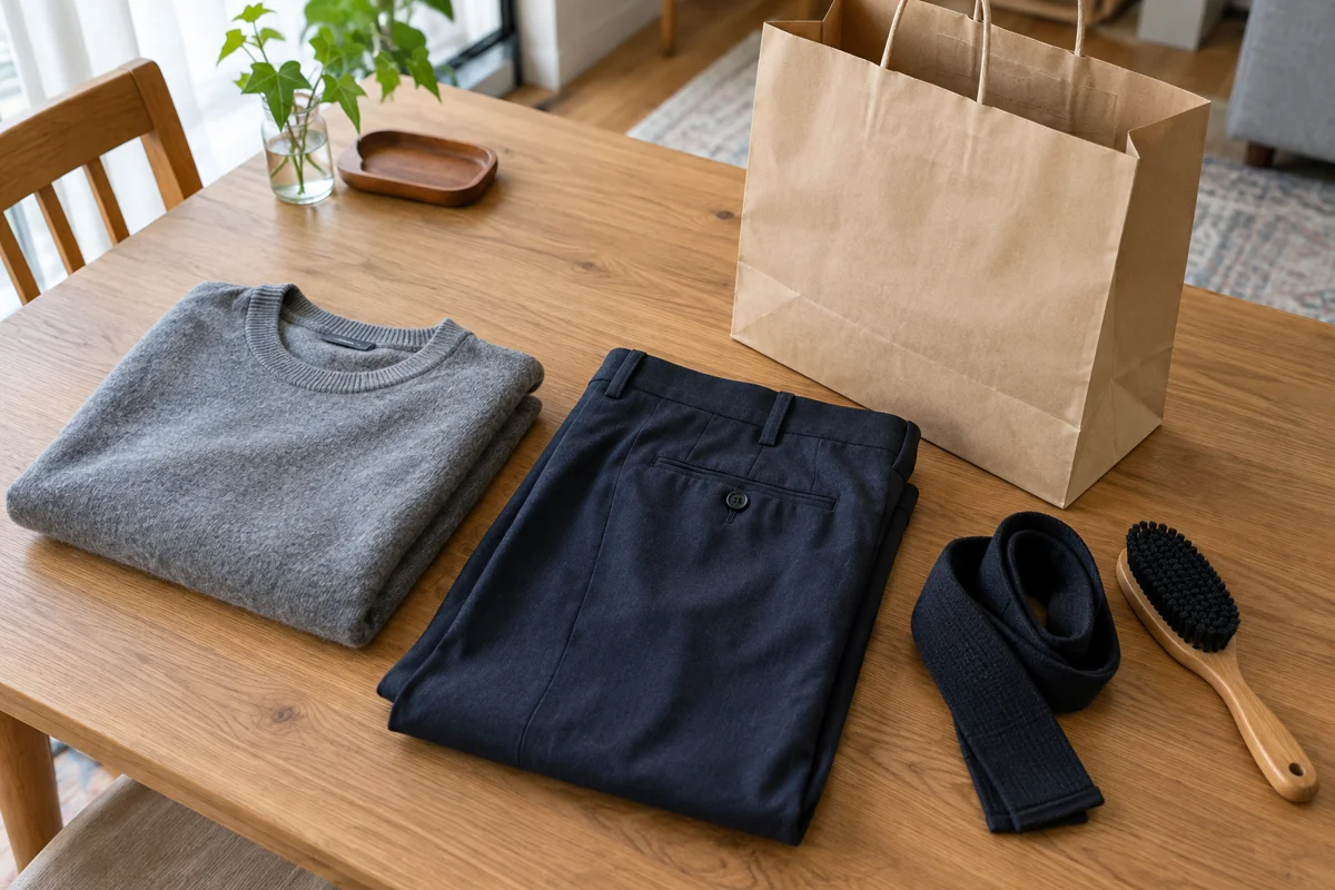 服と付属品を揃えた持ち込み前の準備