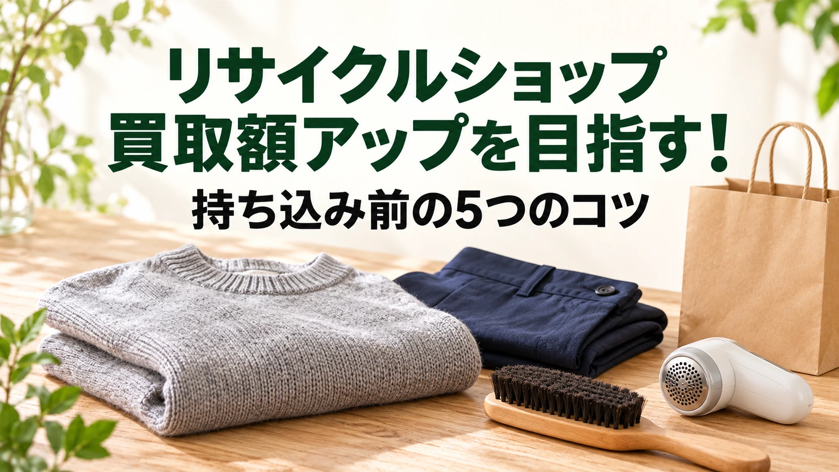 リサイクルショップ 買取額アップを目指す!持ち込み前の5つのコツ
